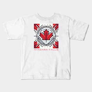 Niagara Falls Canada Flag Kids T-Shirt